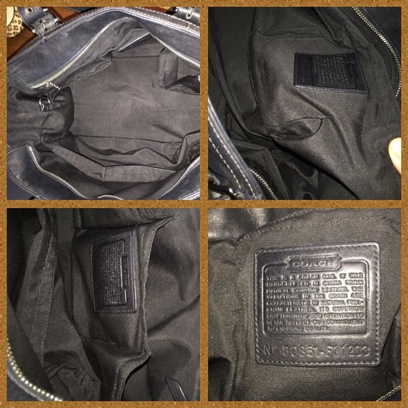 Classic Black Leather Coach Tote!! - Picture 8 of 8